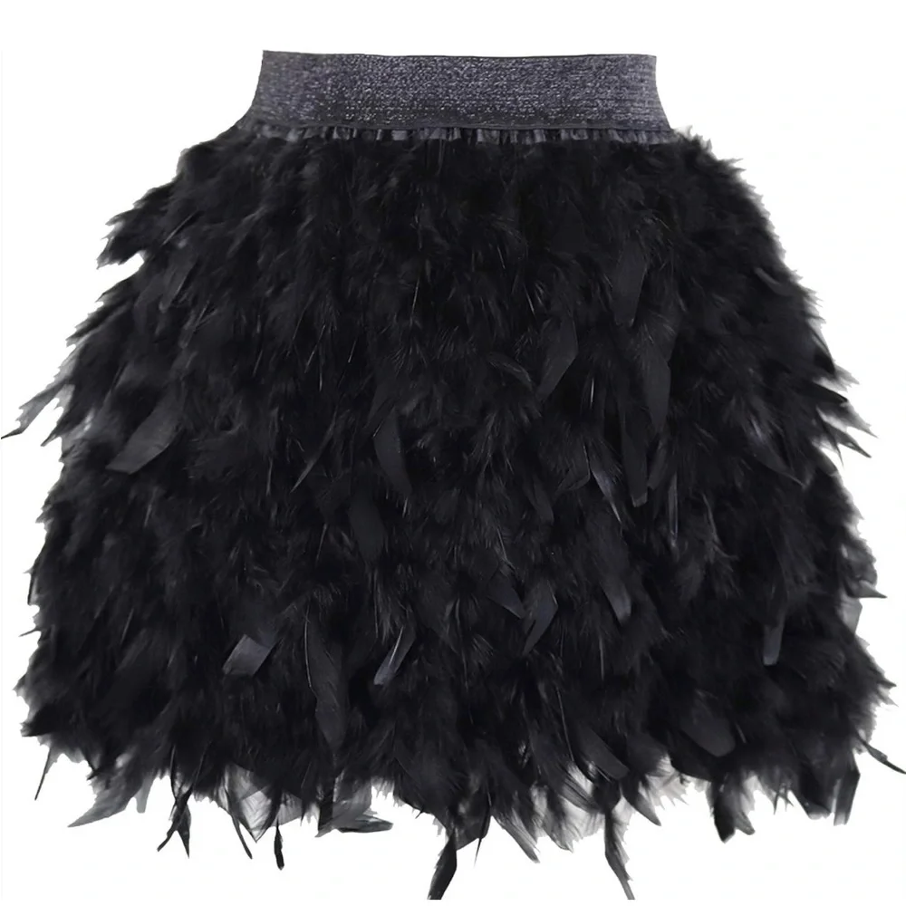 NEW in bag: Mini A- Line Feathered Mini Skirt - Picture 4 of 9